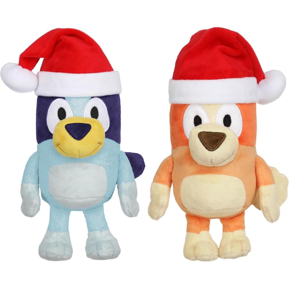 imageBlueys Play Date Plush Surprise Toddler House Playset Durable Toy House with Exclusive Cuddly Stuffed Toy Immersive House Toys for Kids of Ages 3Santa Hat Bluey Bingo