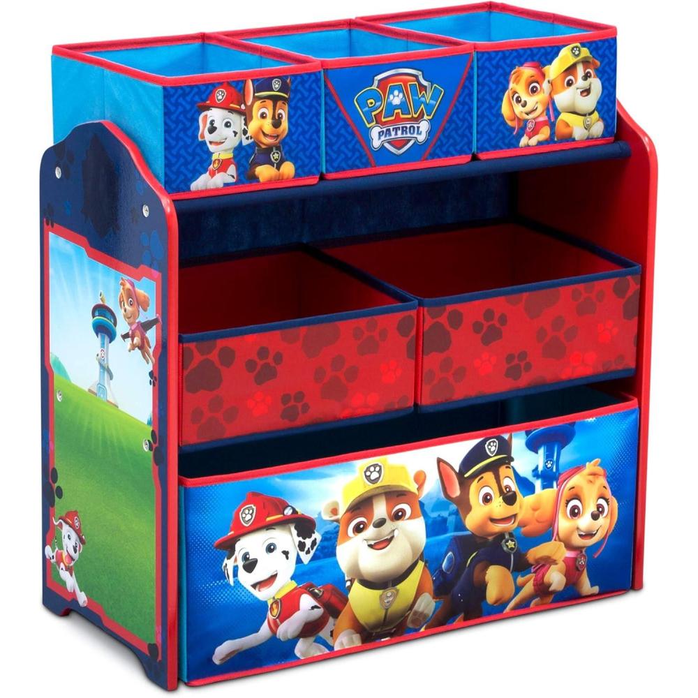 imageDelta Children Bluey Design ampamp Store 6 Bin Toy Storage Organizer Greenguard Gold Certified BluePaw Patrol Rescue Pups