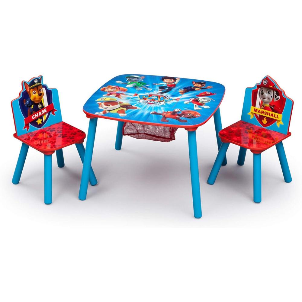 imageDelta Children Bluey Kids Table and Chair Set with Storage 2 Chairs Included Greenguard Gold Certified Ideal for Arts ampamp Crafts Snack Time Homeschooling Homework ampamp More BlueMulti Color