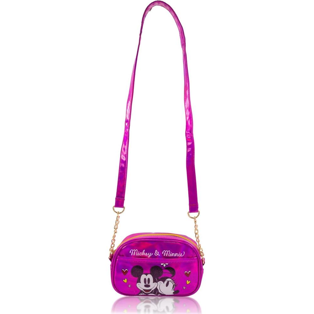 imageDisney Sanrio Bluey Purse Crossbody Handbag for Women  Metallic Vinyl Womens Shoulder HandbagMickey and Minnie