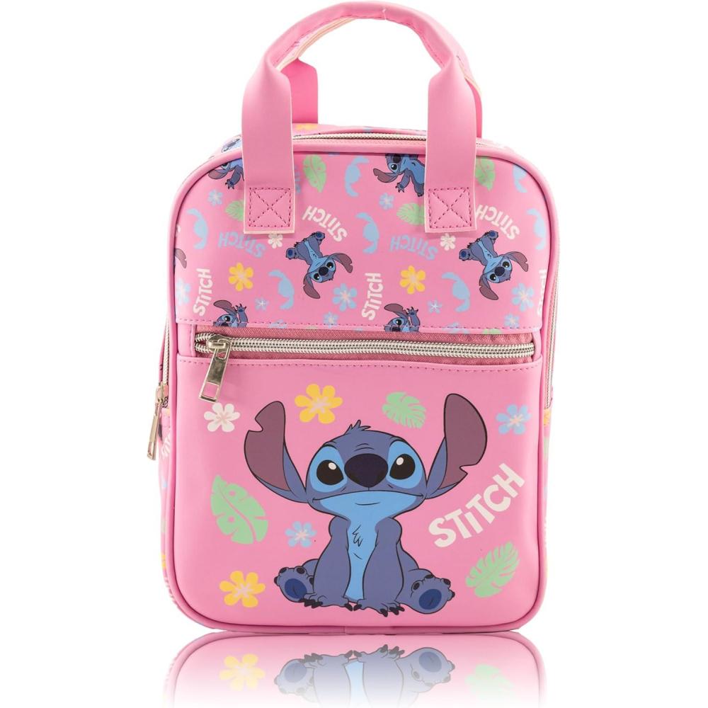imageFast Forward Bluey Mini Backpack for Kids ampamp Adults  10quot PU Leather Bluey Backpack Purse Featuring Bluey  Toddler Travel Bag Small Backpack Bookbag for School Travel or Everyday Use  Ages 3Stitch