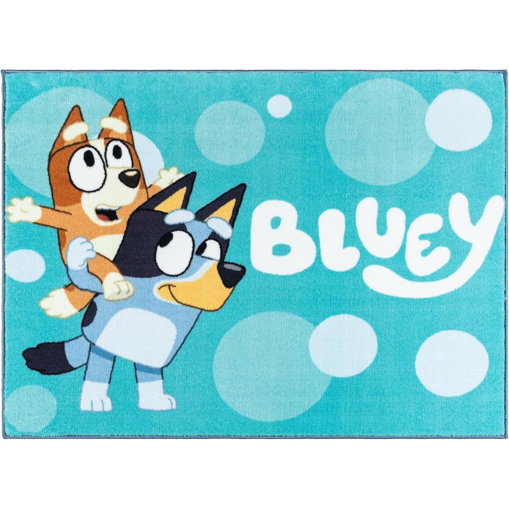 imageGertmenian Bluey Indoor Area Rug 3x5 Small NonSlip Ideal for Children in Bedroom Game Room Classroom Nursery or Play Area Bluey Playful Friends Multi 28029Bluey Playful Friends