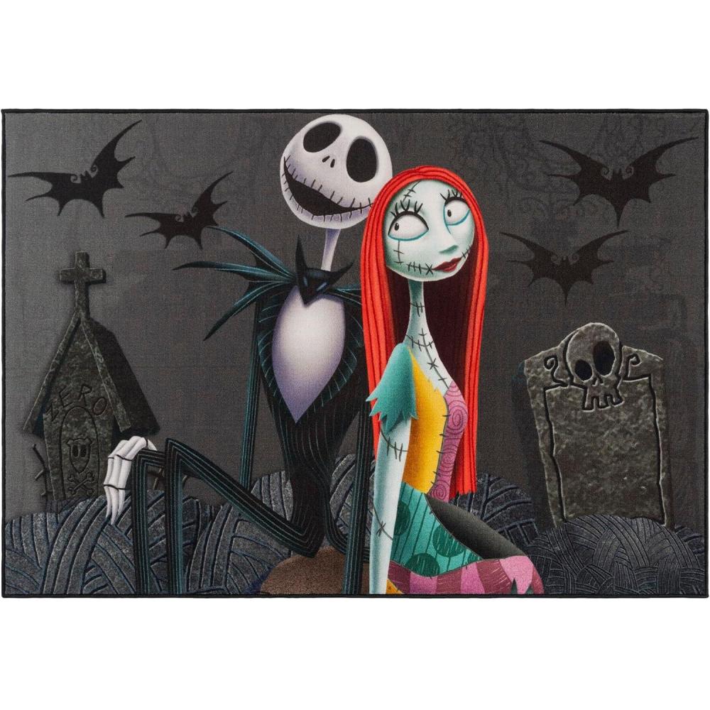 imageGertmenian Bluey Indoor Area Rug 3x5 Small NonSlip Ideal for Children in Bedroom Game Room Classroom Nursery or Play Area Bluey Playful Friends Multi 28029Nightmare Before Christmas