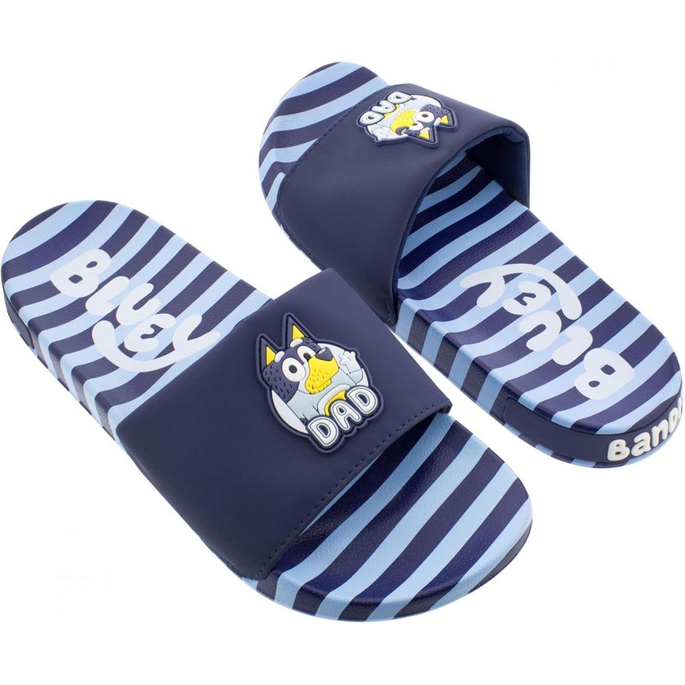imageGround Up Bluey Bandit Dad Adult Slide SandalsBlue