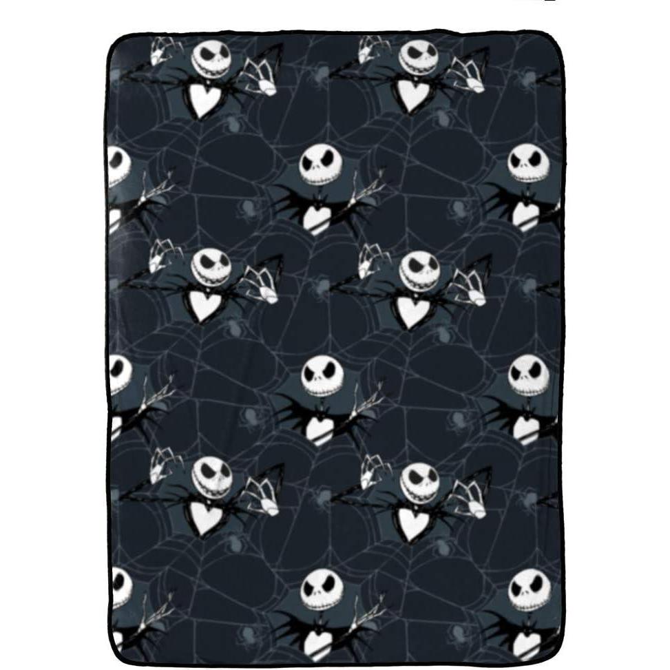 imageJay Franco Bluey Early Education Learning Blanket Measures 60 x 90 Inches Super Soft Plush Teaching Blanket for Children Music Vehicles ampamp Animals Kids BeddingBlack Nightmare Before Christmas