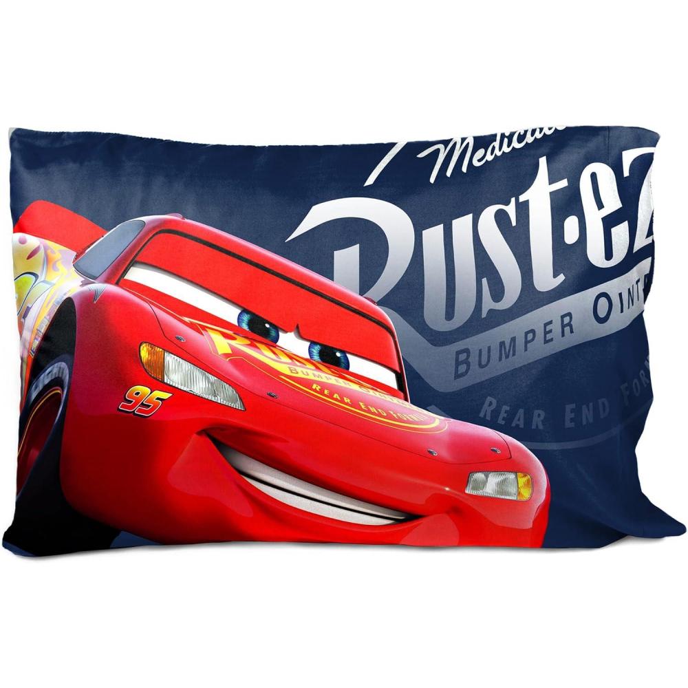 imageJay Franco Bluey Hello 1 Single Reversible Pillowcase DoubleSided Kids Super Soft Bedding Official Bluey ProductBlue Cars