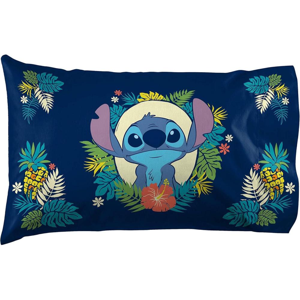 imageJay Franco Bluey Hello 1 Single Reversible Pillowcase DoubleSided Kids Super Soft Bedding Official Bluey ProductBlue Lilo Stitch