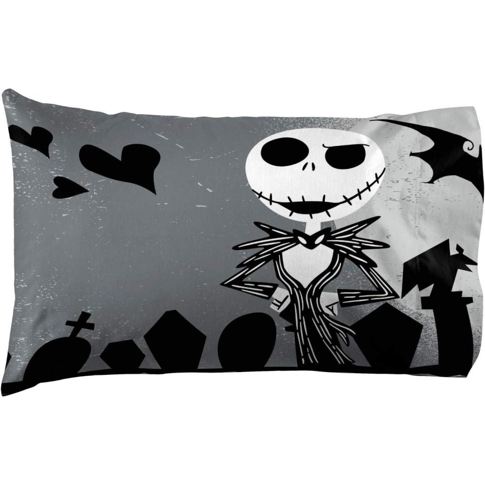 imageJay Franco Bluey Hello 1 Single Reversible Pillowcase DoubleSided Kids Super Soft Bedding Official Bluey ProductGray Nightmare Before Christmas