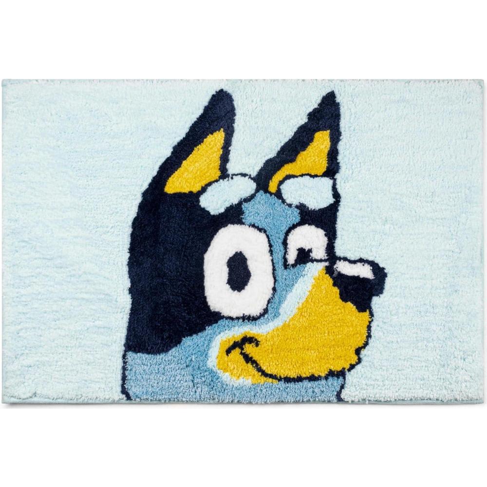 imageJay Franco Bluey Kids Bath Rug Soft NonSlip Machine Washable Blue Bathroom Mat 20 x 30Blue Bluey