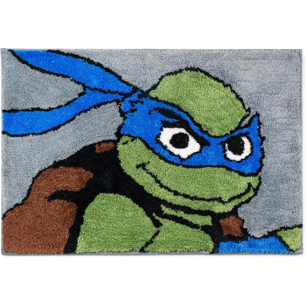 imageJay Franco Bluey Kids Bath Rug Soft NonSlip Machine Washable Blue Bathroom Mat 20 x 30Grey Teenage Mutant Ninja Turtles