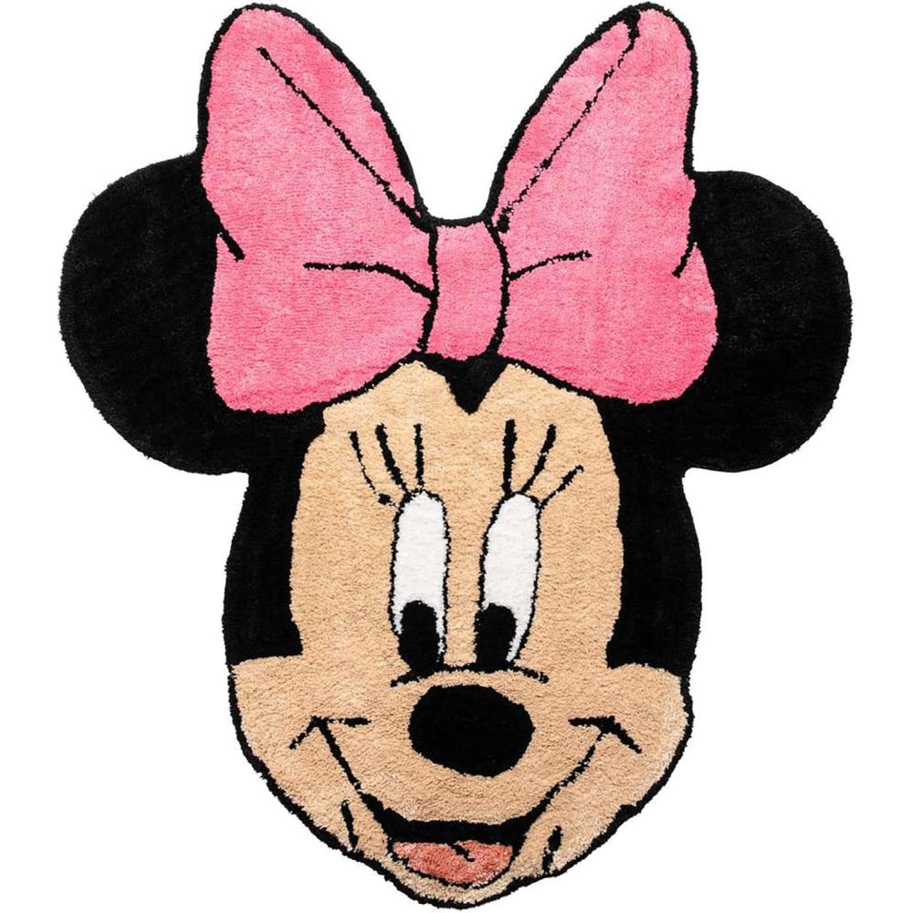imageJay Franco Bluey Plush Blue Fluffy Accent Rug 3 x 3 ft Area Rug for Kids Bedroom or Living Room DecorMulti Minnie Mouse