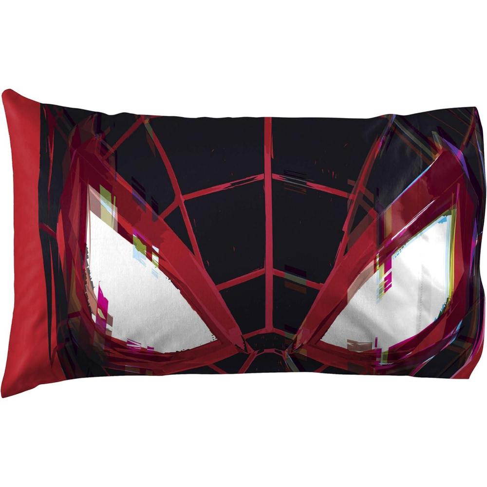 imageJay Franco Bluey ampamp Bingo 1 Single Reversible Pillowcase DoubleSided Kids Super Soft Bedding Official Bluey ProductBlack Miles Morales