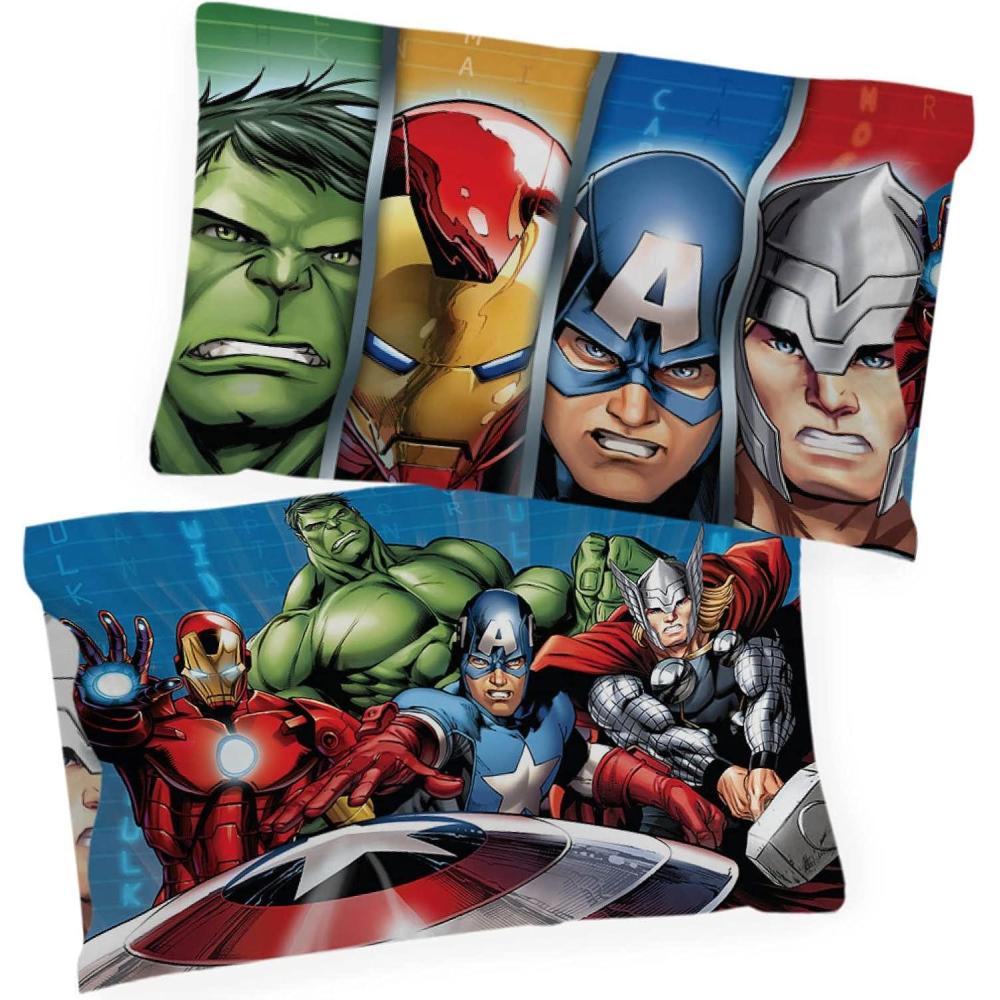 imageJay Franco Bluey ampamp Bingo 1 Single Reversible Pillowcase DoubleSided Kids Super Soft Bedding Official Bluey ProductMulticolor Avengers