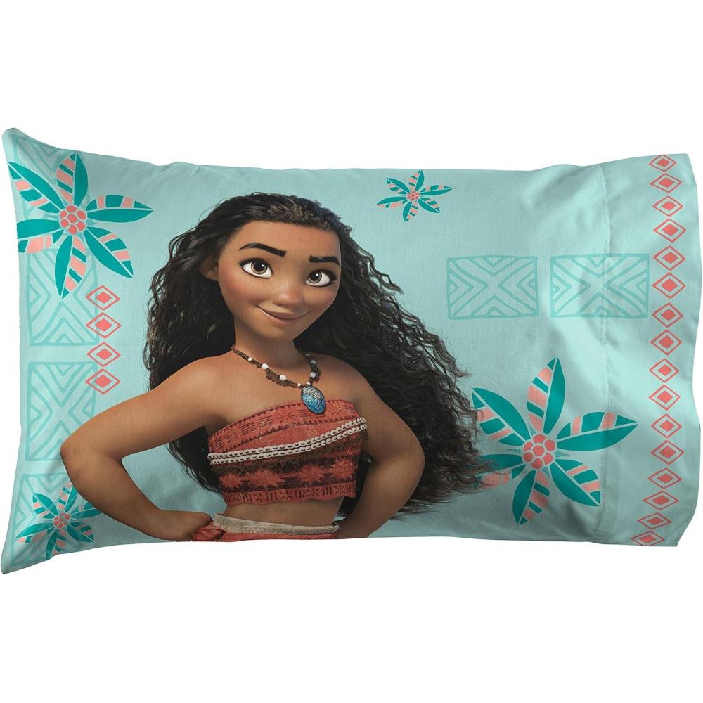 imageJay Franco Bluey ampamp Bingo 1 Single Reversible Pillowcase DoubleSided Kids Super Soft Bedding Official Bluey ProductTeal Moana