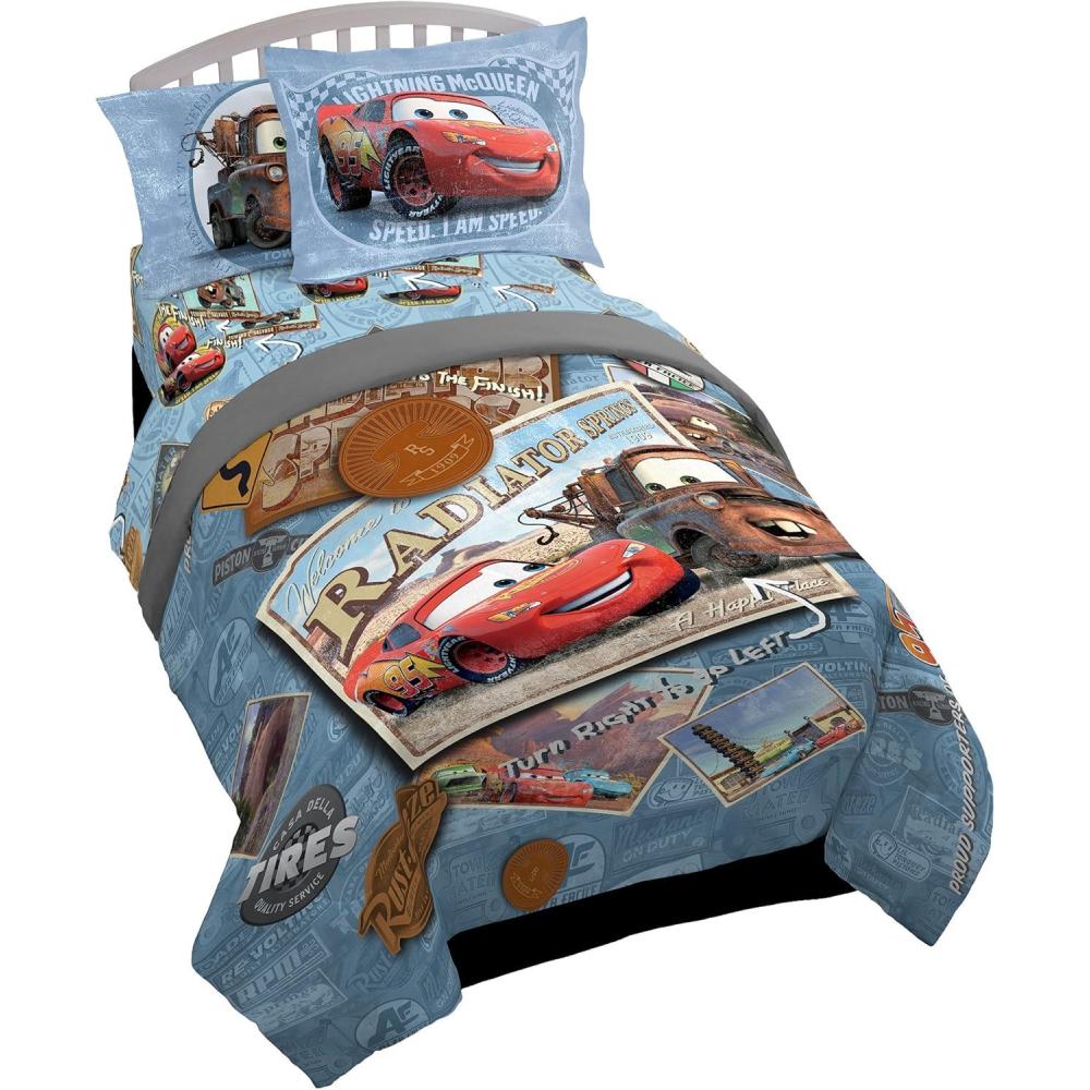 imageJay Franco Bluey ampamp Bingo 5 Piece Twin Size Bed Set Includes Comforter ampamp Sheet Set Super Soft Kids Bedding Fade Resistant Microfiber Official Bluey ProductCars