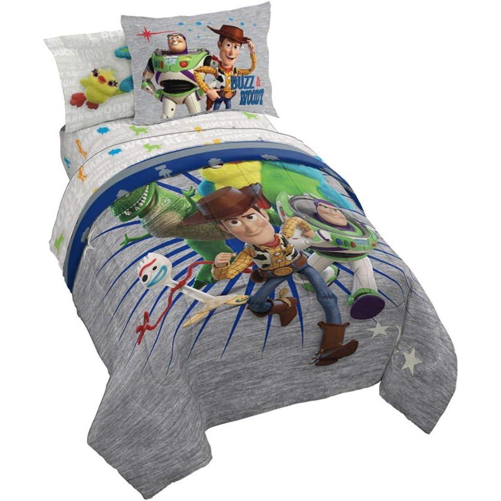 imageJay Franco Bluey ampamp Bingo 5 Piece Twin Size Bed Set Includes Comforter ampamp Sheet Set Super Soft Kids Bedding Fade Resistant Microfiber Official Bluey ProductToy Story 4