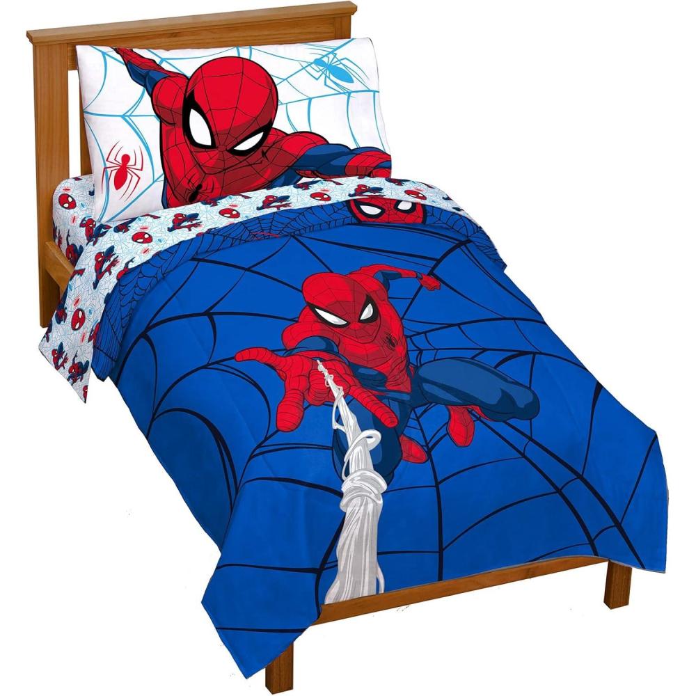 imageJay Franco Bluey ampamp Bingo 5 Piece Twin Size Bed Set Includes Comforter ampamp Sheet Set Super Soft Kids Bedding Fade Resistant Microfiber Official Bluey ProductMulti Spiderman