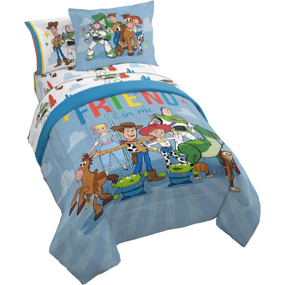 imageJay Franco Kids Comforter Set Includes Sheets and Pillow Covers  Soft and Cozy Bed Set for Stylish Room Decor Blue  Bluey ampamp Bingo 7 Piece FullBlue  Toy Story
