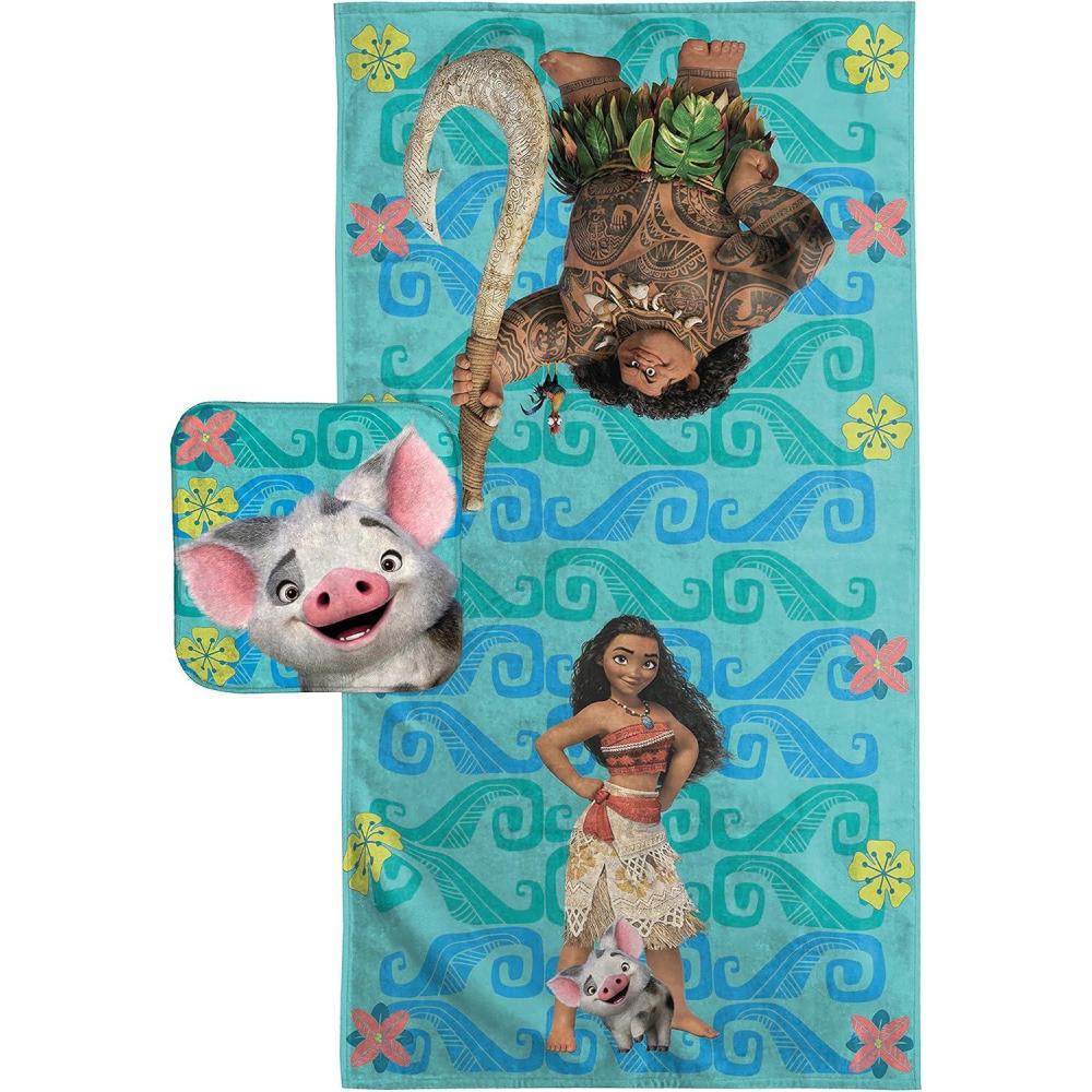 imageJay Franco Kids Hooded Towel 22quot x 51quot Super Soft Bath Wrap with 3D Hood Beach Pool ampamp Travel Official Licensed Product Blue BlueyBathWash Set