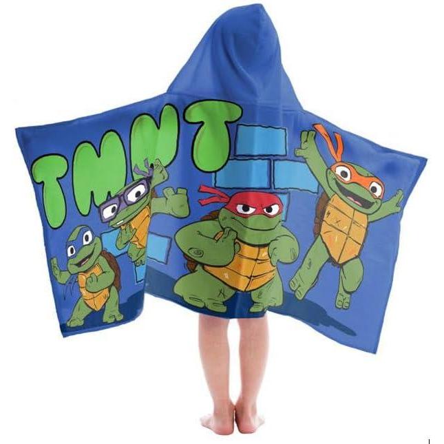 imageJay Franco Kids Hooded Towel 22quot x 51quot Super Soft Bath Wrap with 3D Hood Beach Pool ampamp Travel Official Licensed Product Blue BlueyBlue Teenage Mutant Ninja Turtles