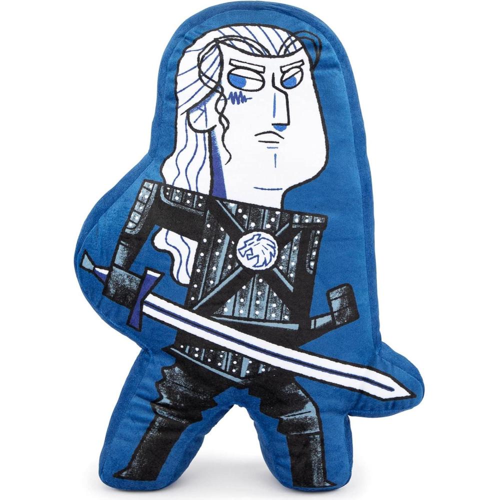 imageJay Franco Polyester Bluey Shaped Decorative Pillow Kids Super Soft Throw Plush Pillow Measures 17 Inches Official Bluey ProductBlue the Witcher