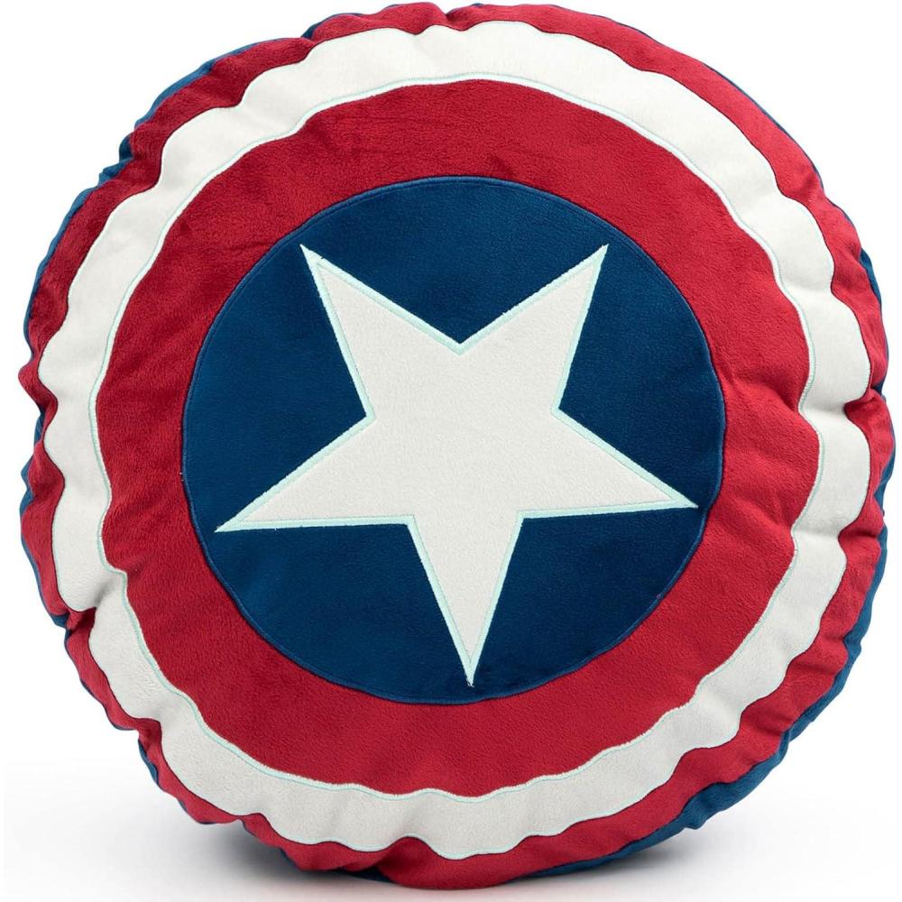 imageJay Franco Polyester Bluey Shaped Decorative Pillow Kids Super Soft Throw Plush Pillow Measures 17 Inches Official Bluey ProductMulti Captain America