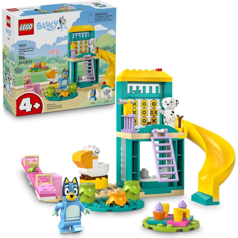 imageLEGO Bluey Playground Fun with Bluey and Chloe Sensory Building Blocks Preschool Pretend Play ampamp Learning Toys for Kids 4 Year Old Girl ampamp Boy Birthday Gifts 11201