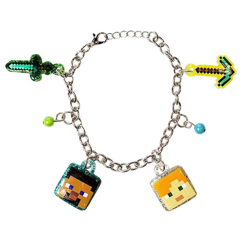 imageLUV HER Bluey 7quot Bracelet with Metal Charms Bluey ampamp Bingo Ages 3Style 1