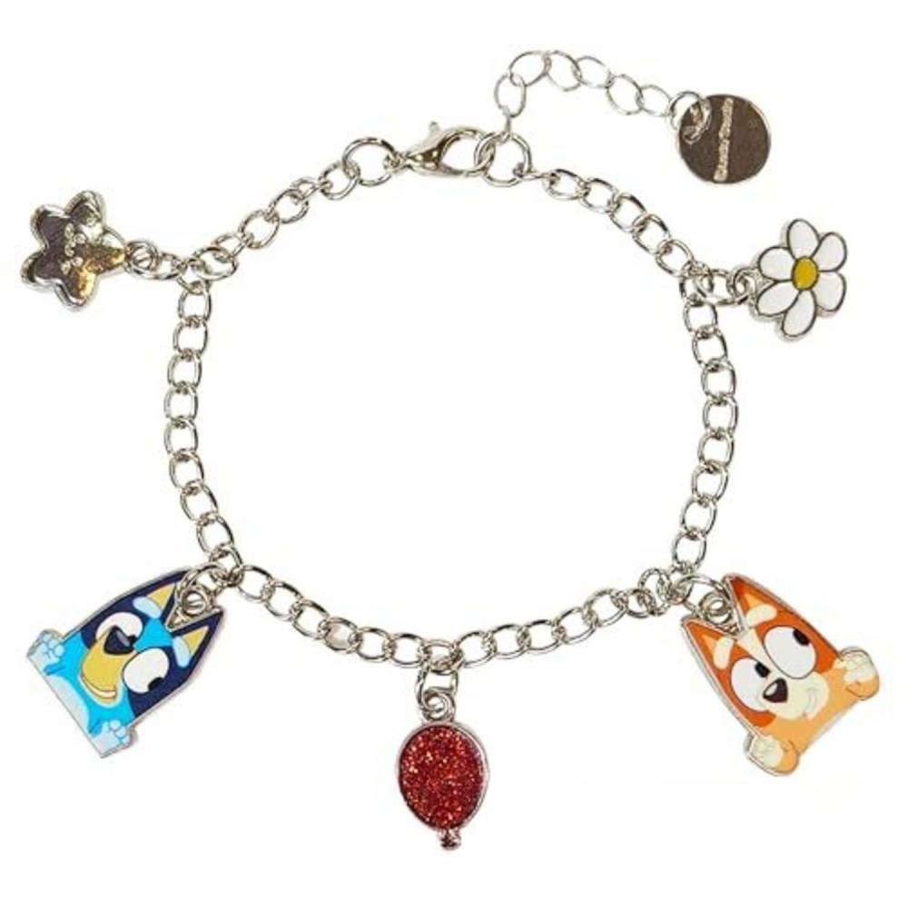 imageLUV HER Bluey 7quot Bracelet with Metal Charms Bluey ampamp Bingo Ages 3Style 6