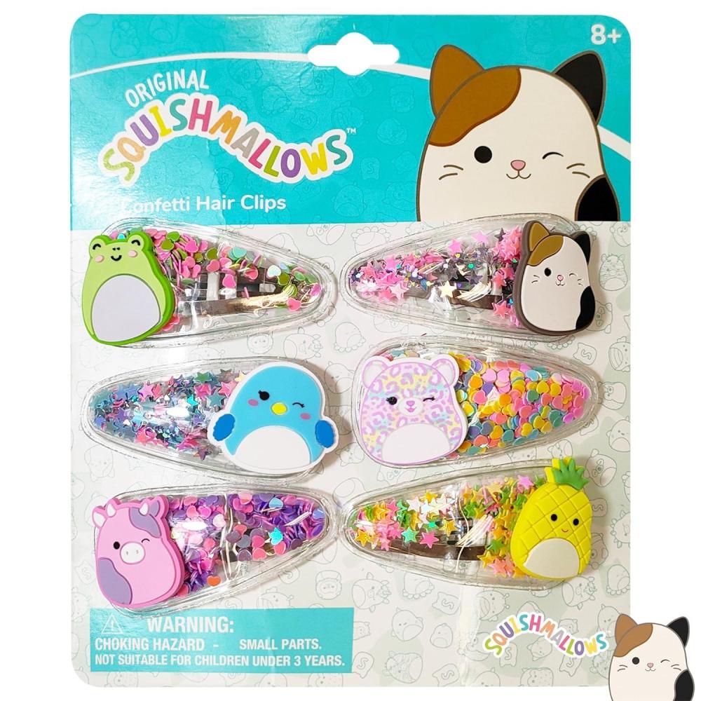 imageLUV HER Bluey Hair Accessories For Girls 6pc Cute Hair Clips with Favorite Bluey Character Charms Magical Confetti Hair Clips Ages 3Multicolor 6