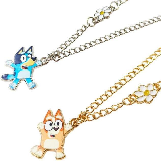 imageLUV HER Bluey and Bingo BFF Necklace Set Girls Friendship Gift for Ages 6