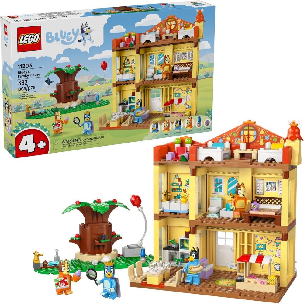 imageLego Bluey Blueys Family House Toddler Toy for 4 Year Old Boys and Girls House Playset Includes Bluey and 5 Popular Characters Great Birthday Gift Idea for Preschoolers 11203