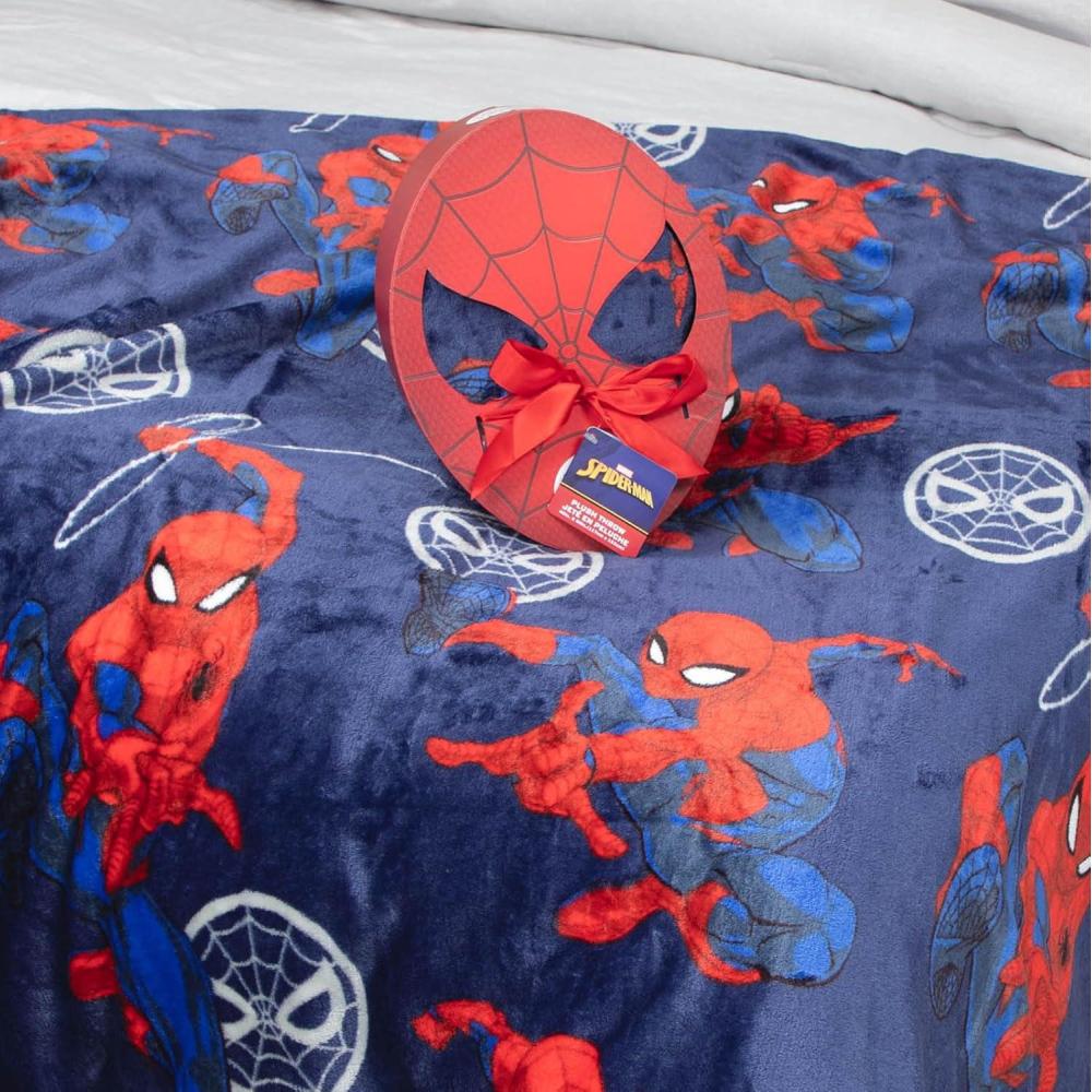 imageMonster Jam Throw Blanket with Gift Box Throw Measures 46 x 60 Inches Super Soft Special EditionBlue Spiderman