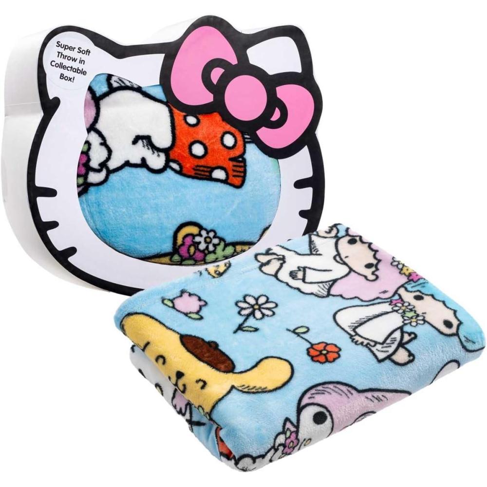 imageMonster Jam Throw Blanket with Gift Box Throw Measures 46 x 60 Inches Super Soft Special EditionMulti Hello Kitty