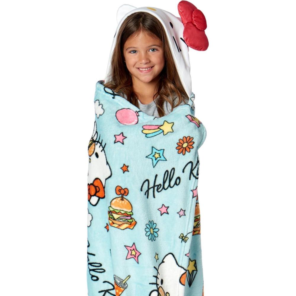 imageNorthwest BBC Studios Bluey Throw Blanket Wearable Hooded 3D Sculpted Silk Touch Throw 40quotx50quotWorld of Kitty