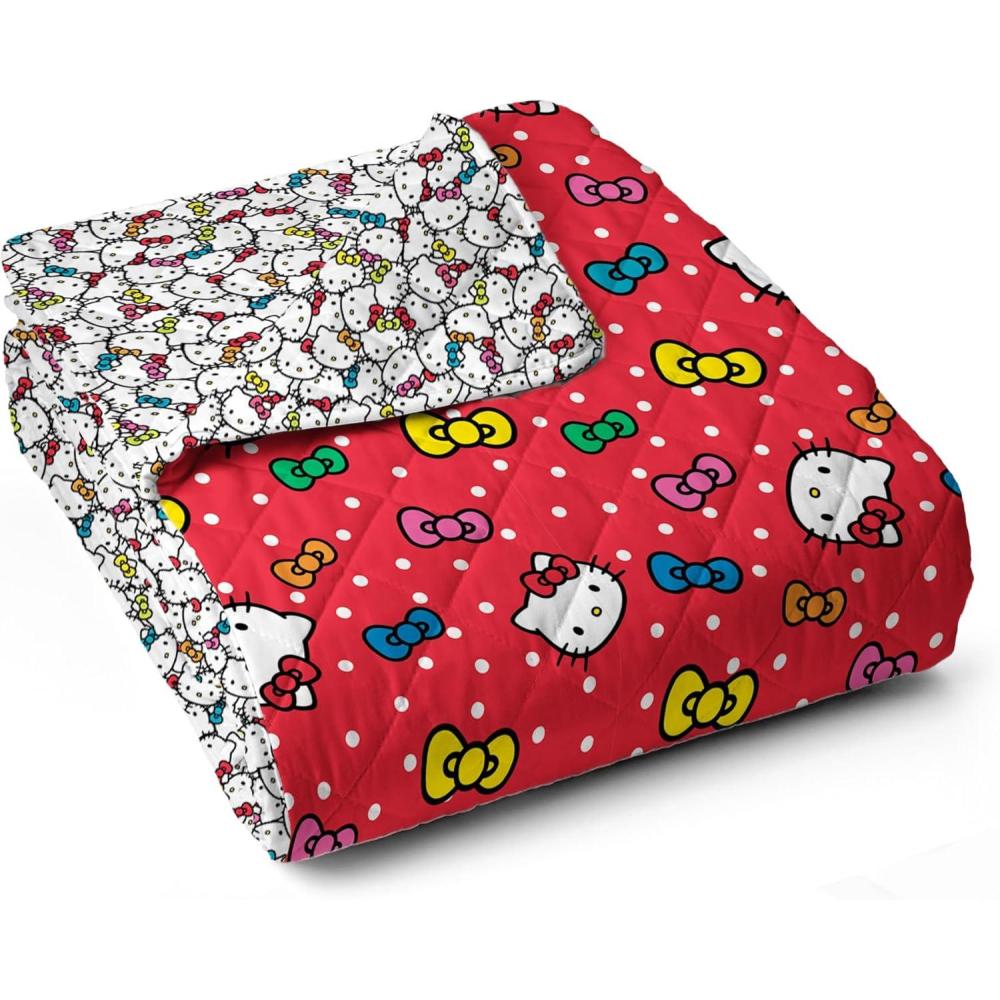 imageNorthwest Bluey Balloon Celebration Quilted Throw Blanket Official Cartoon Throw Blanket Featuring Bluey for Adults Boys Girls Bed Couch or Playroom 60 x 80 InchesRainbow Bows