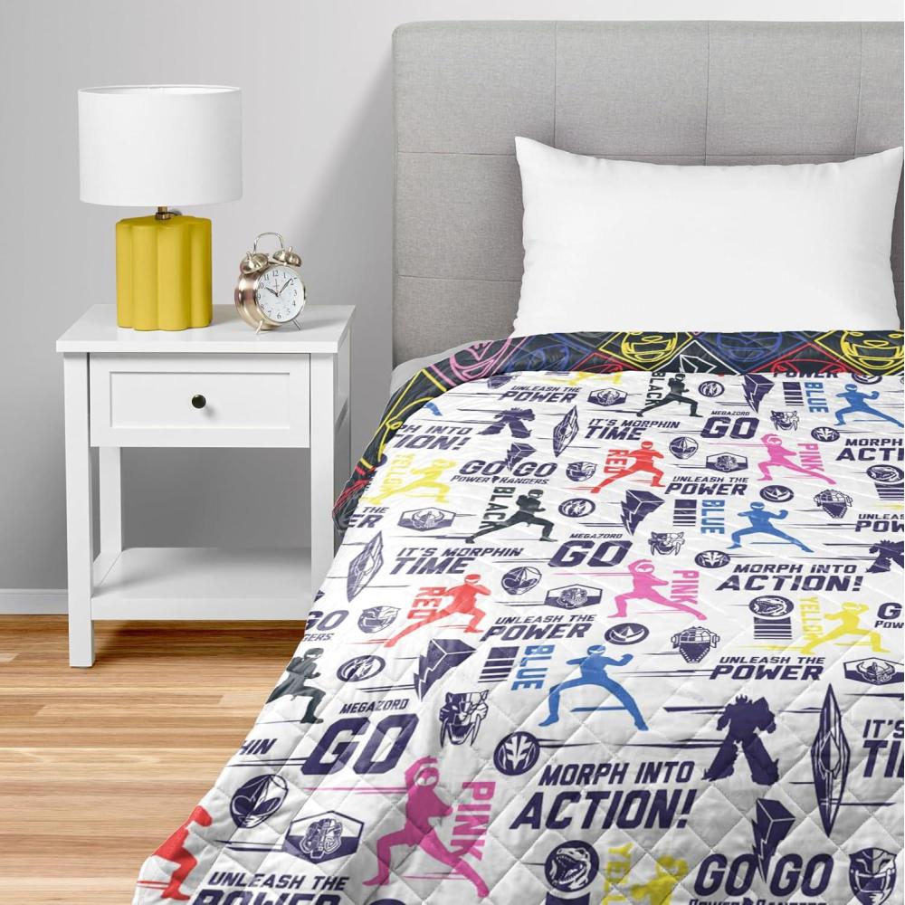 imageNorthwest Bluey Balloon Celebration Quilted Throw Blanket Official Cartoon Throw Blanket Featuring Bluey for Adults Boys Girls Bed Couch or Playroom 60 x 80 InchesPower Ranger Core