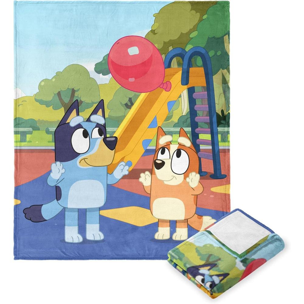 imageNorthwest Bluey Silk Touch Throw Blanket 50quot x 60quot Roll Call BanditBalloon Girls