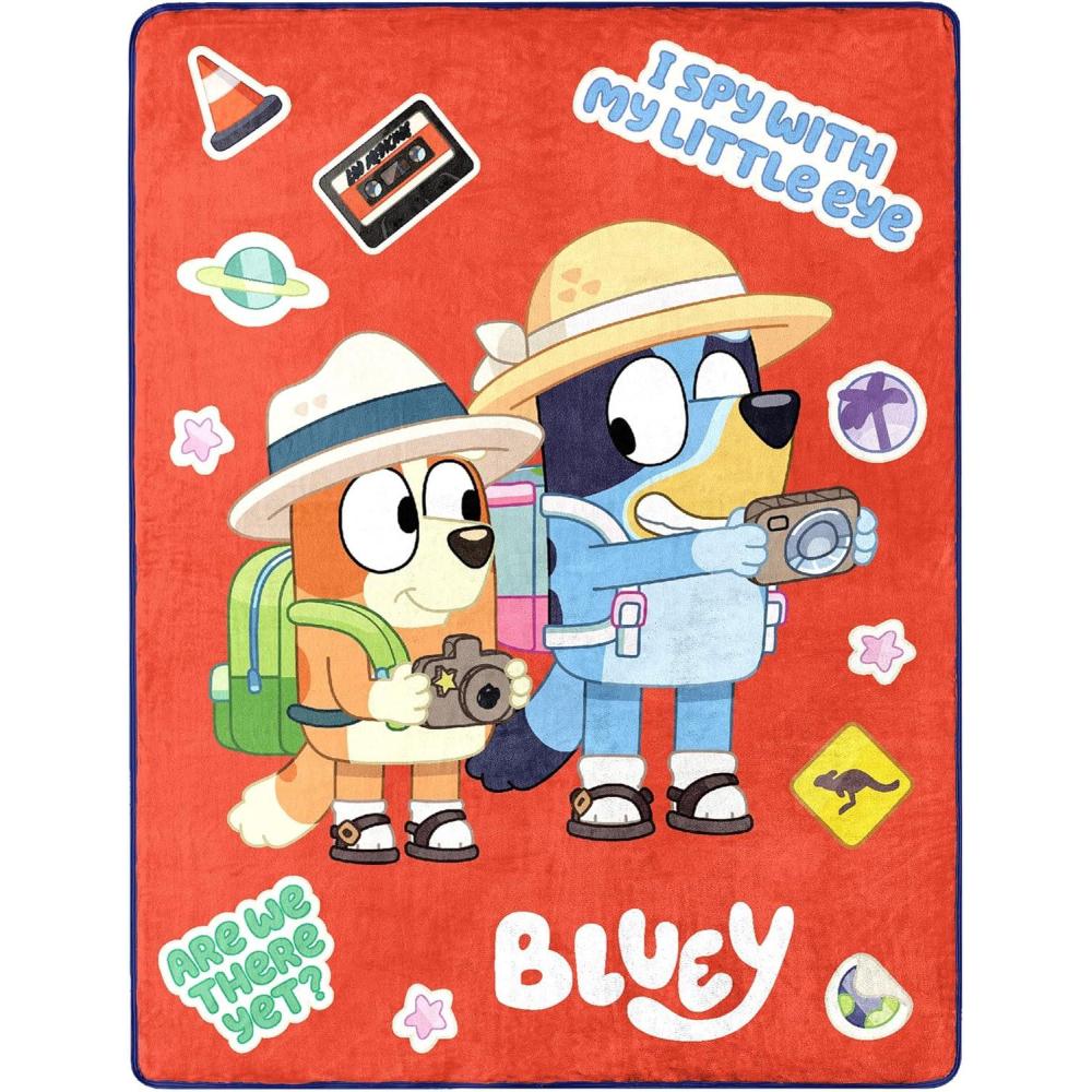 imageNorthwest Bluey Silk Touch Throw Blanket 50quot x 60quot Roll Call BanditRoad Trip