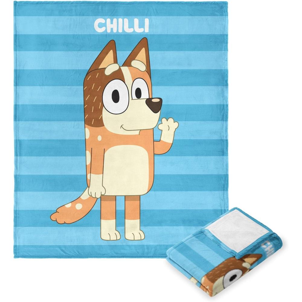 imageNorthwest Bluey Silk Touch Throw Blanket 50quot x 60quot Roll Call BanditRoll Call Chilli