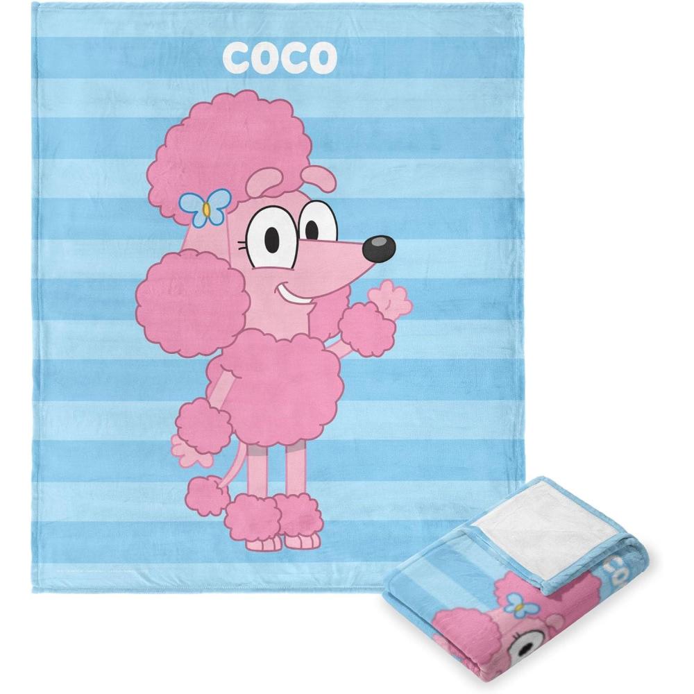 imageNorthwest Bluey Silk Touch Throw Blanket 50quot x 60quot Roll Call BanditRoll Call Coco