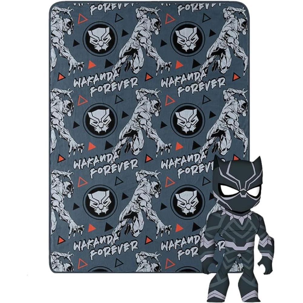 imageNorthwest Character Hugger Pillow ampamp Silk Touch Throw Blanket Set 40quot x 50quot Bluey Festive SweatersBlack Panther Panther Claws