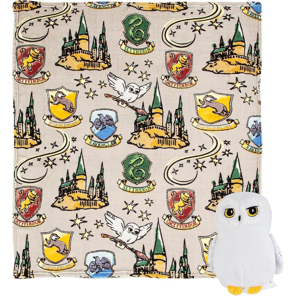 imageNorthwest Character Hugger Pillow ampamp Silk Touch Throw Blanket Set 40quot x 50quot Bluey Festive SweatersHarry Potter Hedwig Magic