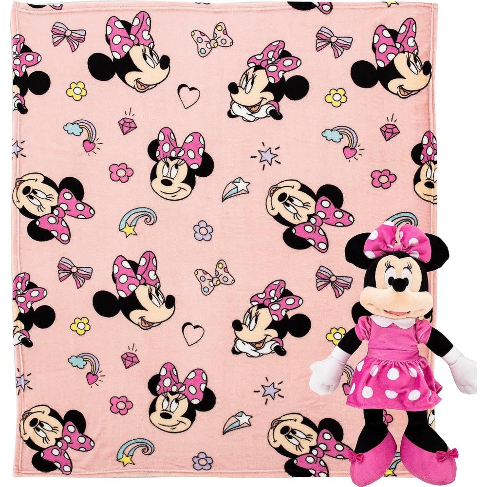 imageNorthwest Character Hugger Pillow ampamp Silk Touch Throw Blanket Set 40quot x 50quot Bluey Festive SweatersMinnie Mouse Favorite Things