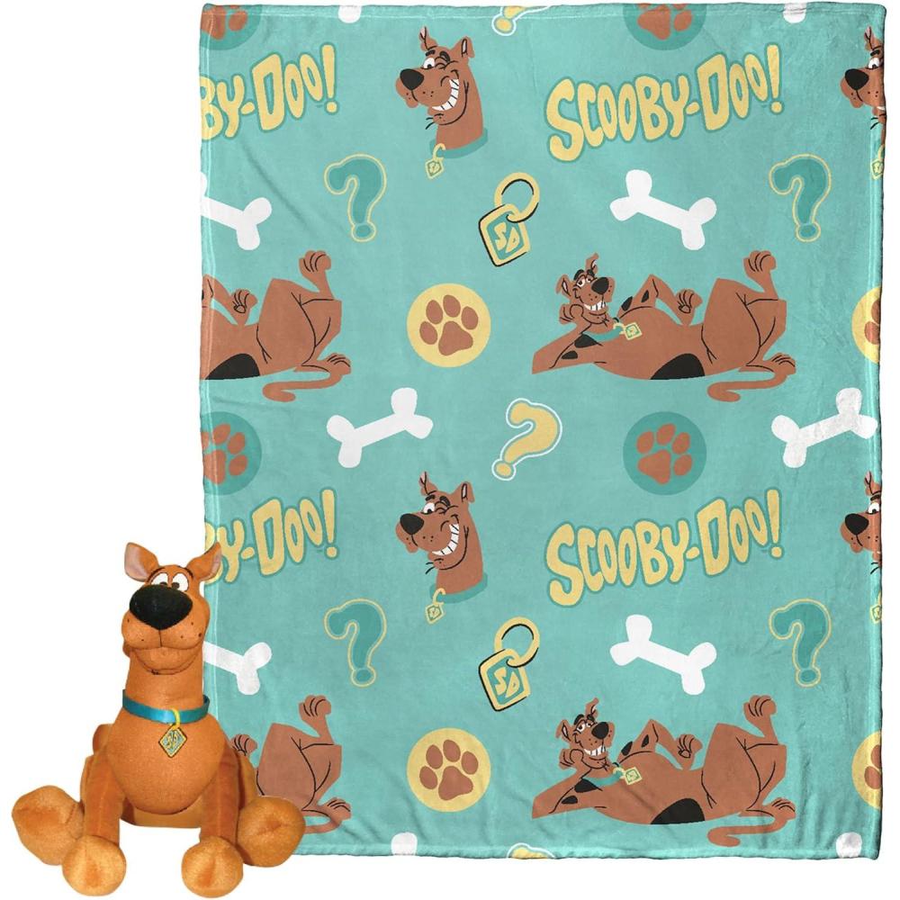 imageNorthwest Character Hugger Pillow ampamp Silk Touch Throw Blanket Set 40quot x 50quot Bluey Festive SweatersScooby Doo Ruh Roh