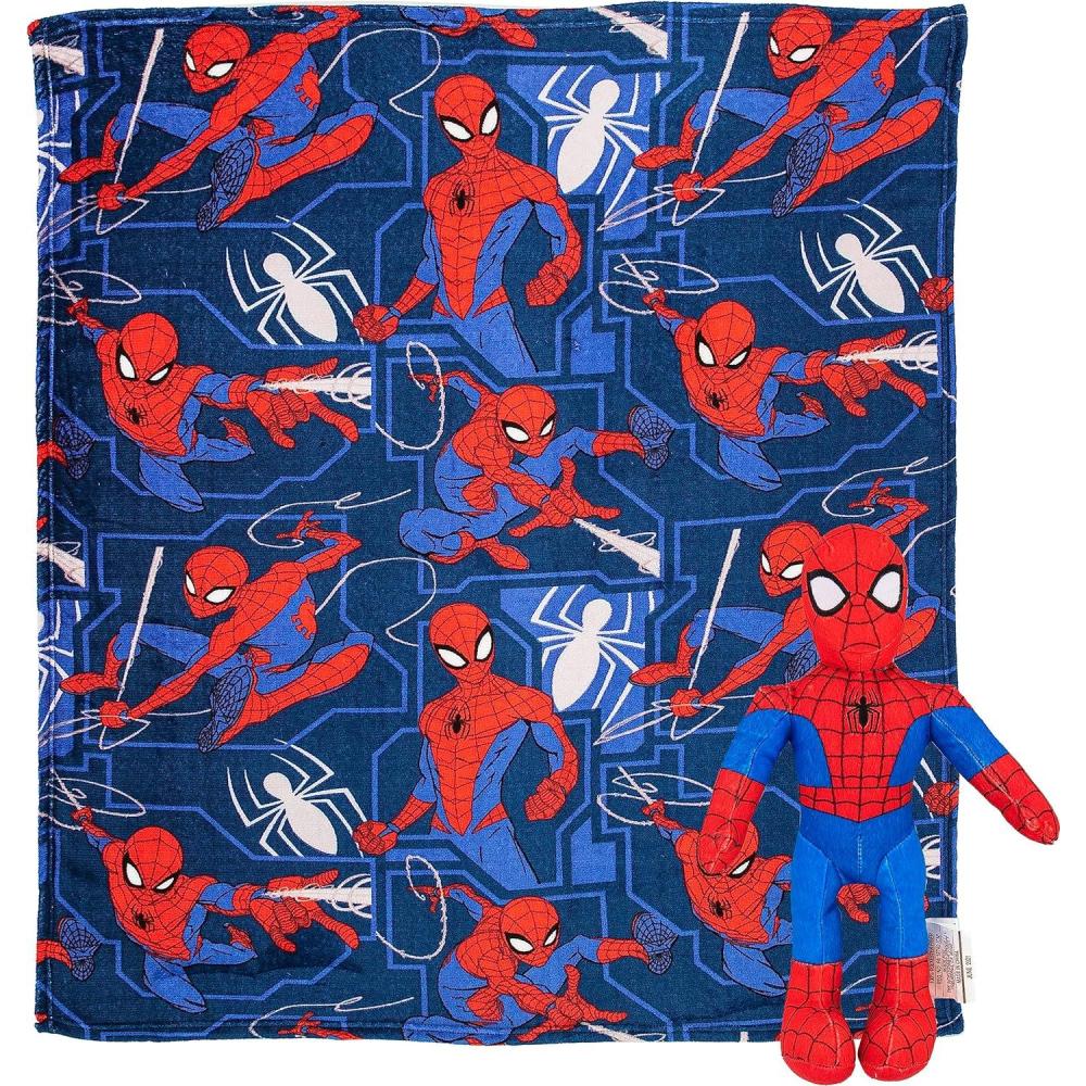 imageNorthwest Character Hugger Pillow ampamp Silk Touch Throw Blanket Set 40quot x 50quot Bluey Festive SweatersSpiderman Fearless Spidey