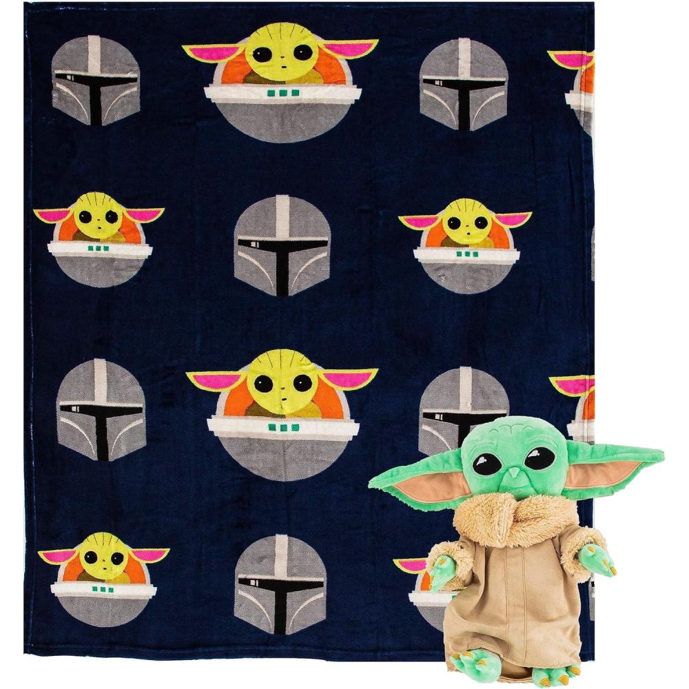 imageNorthwest Character Hugger Pillow ampamp Silk Touch Throw Blanket Set 40quot x 50quot Bluey Festive SweatersStar Wars  the Mandalorian Dark Hover
