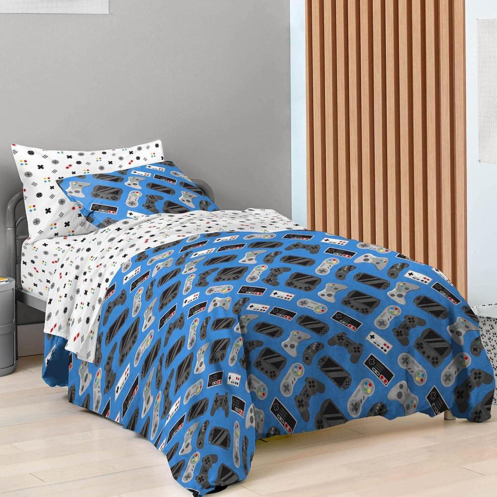 imageSaturday Park Bluey and Bingo Rainbow Clouds Twin Bed Set 5 Piece 100 Organic Cotton Bedding with Duvet Cover and Sheets GOTS ampamp OekoTEX CertifiedBlue Gamer