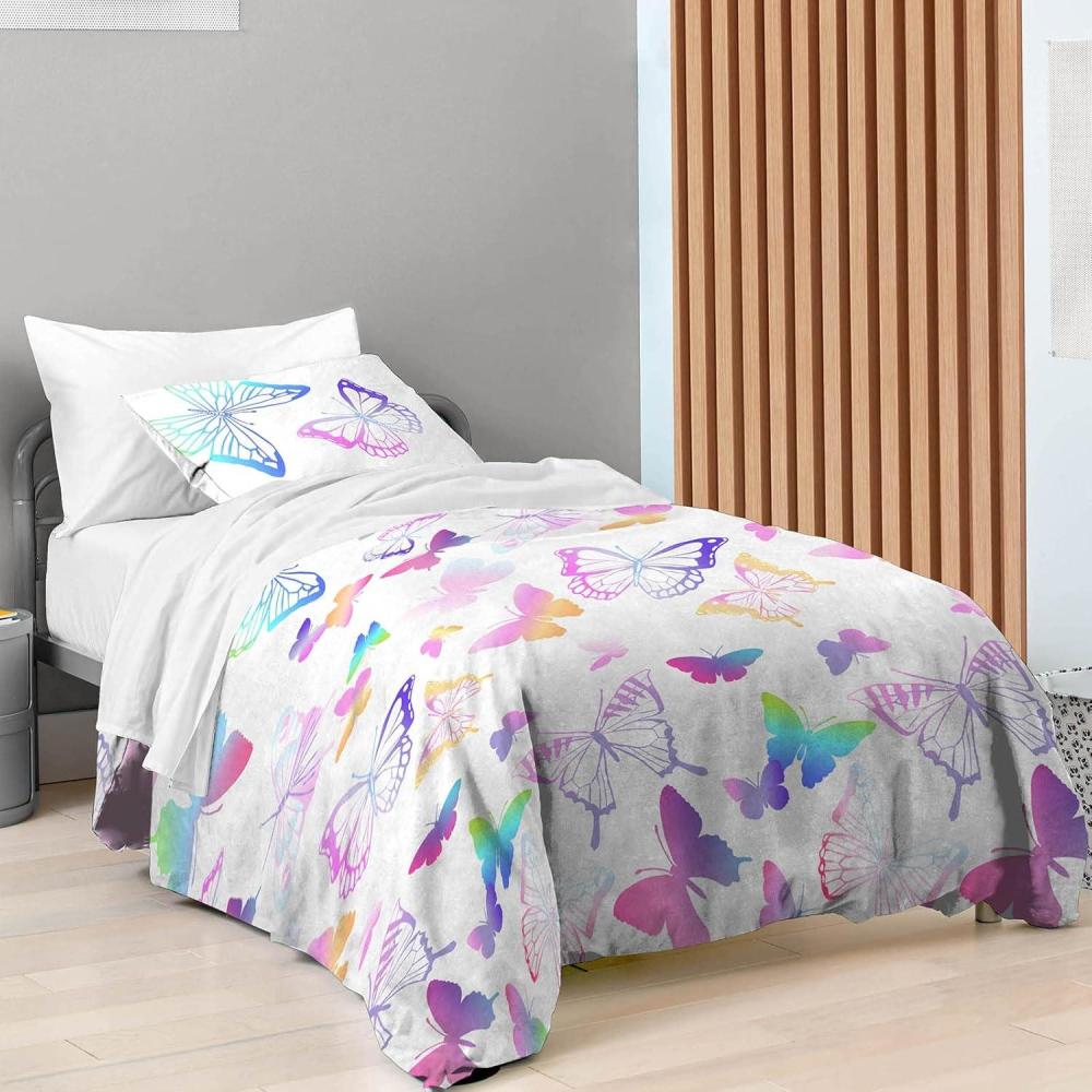imageSaturday Park Bluey and Bingo Rainbow Clouds Twin Duvet Cover ampamp Sham Set  2 Piece 100 Organic Cotton Duvet Set  GOTS ampamp OekoTEX CertifiedMulti  Ombre Butterflies