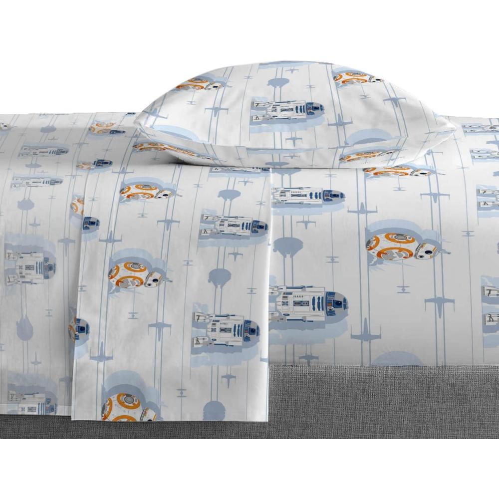 imageSaturday Park Bluey and Bingo Rainbow Clouds Twin Sheet Set 3 Piece 100 Organic Cotton Sheets with Pillow Cover GOTS ampamp OekoTEX CertifiedBlue Star Wars